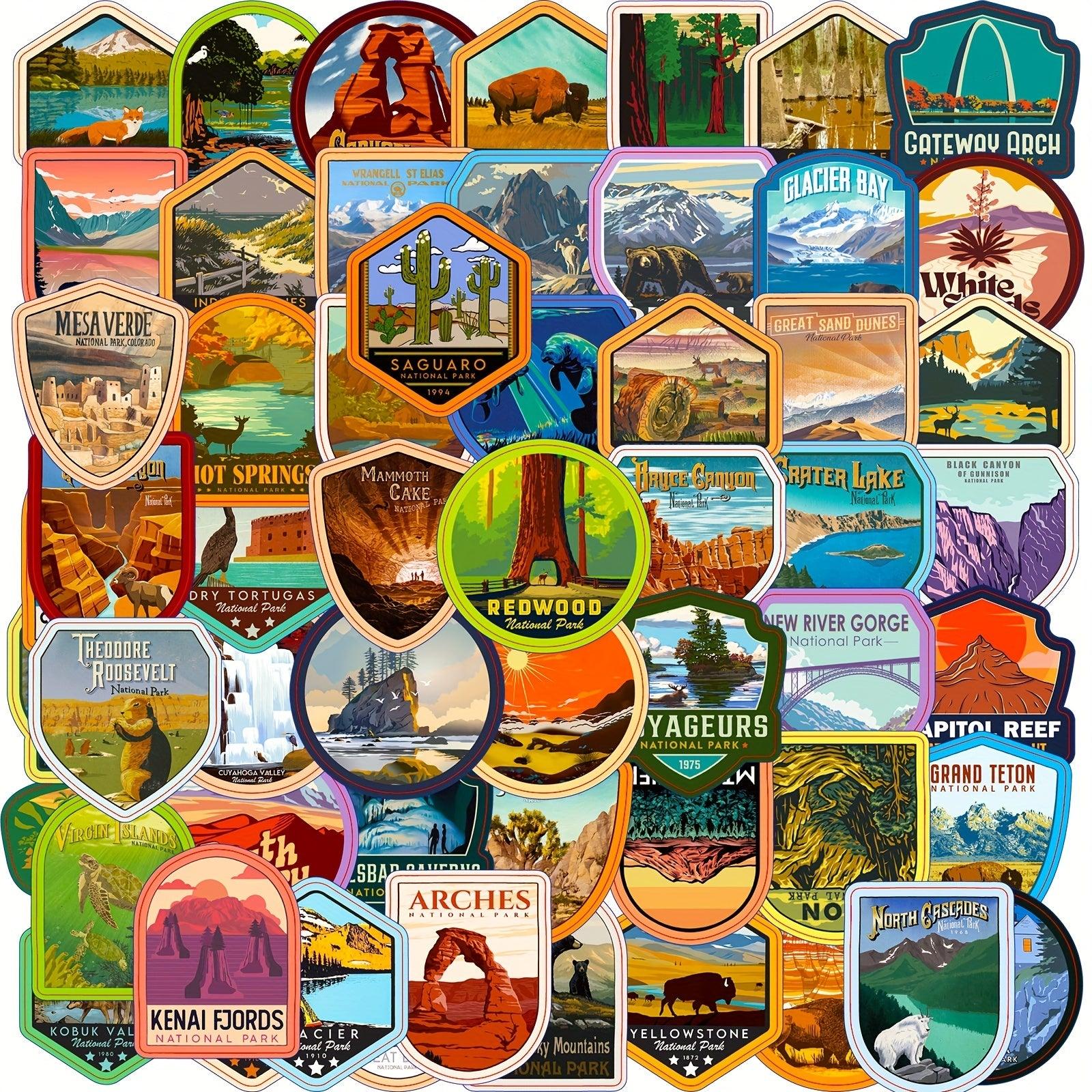 National Parks + Outdoor Adventure - Mystery Sticker Pack - 113 pcs ...