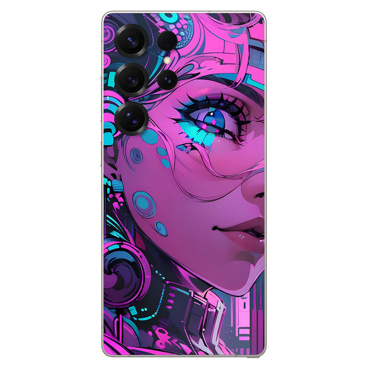 Galaxy S25 Ultra AI Art Series Girl Pink V2 Skin