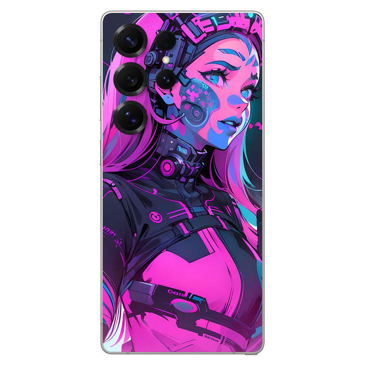 Galaxy S25 Ultra AI Art Series Girl Pink Skin