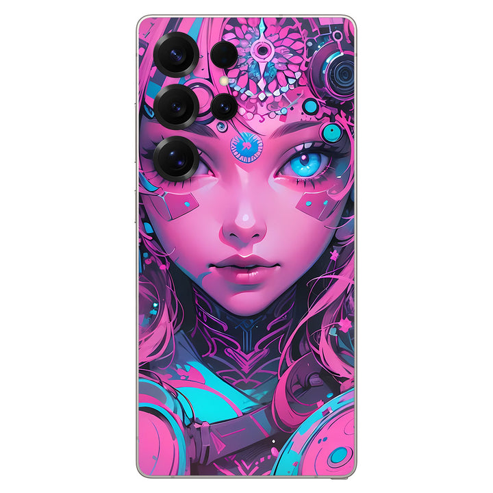 Galaxy S25 Ultra AI Art Series Robo Girl Pink Skin