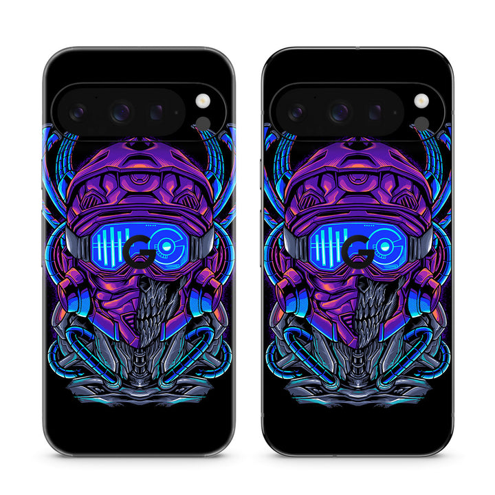 Pixel 9 Pro Artist Series Cyber Skull Skin