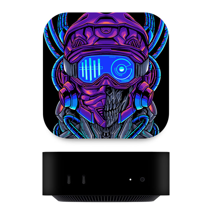 Mac Mini M4 Artist Series Cyber Skull Skin