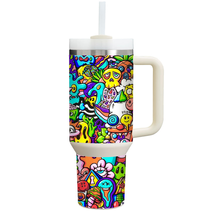 Stanley Personalized Tumbler Artist Series Doodle Art Skin