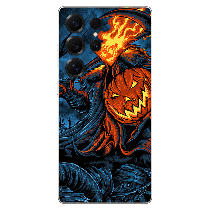 Galaxy S25 Ultra Artist Series Flaming Pumpkin Skin