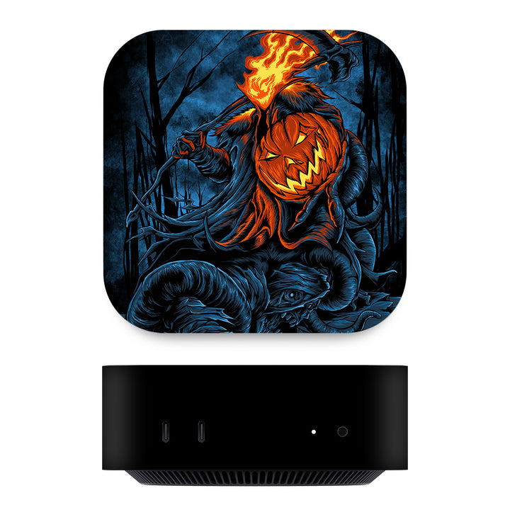 Mac Mini M4 Artist Series Flaming Pumpkin Skin