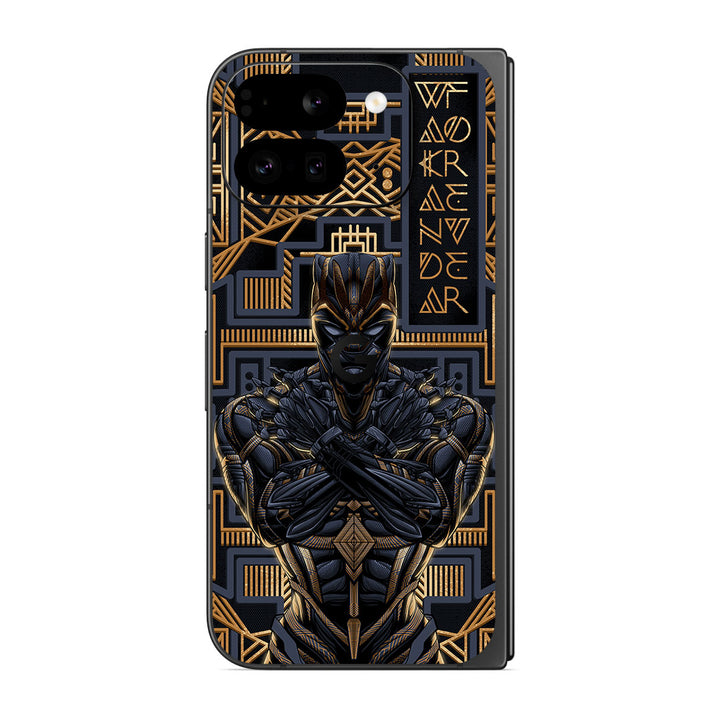 Pixel 9 Pro Fold Artist Series Gold Panther Skin