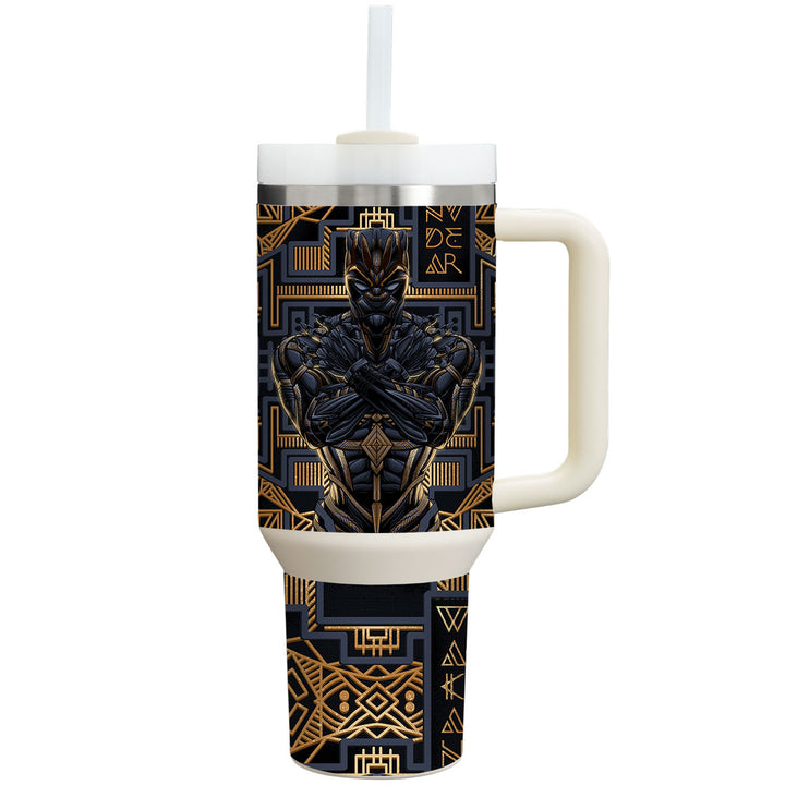 Stanley Personalized Tumbler Artist Series Gold Panther Skin