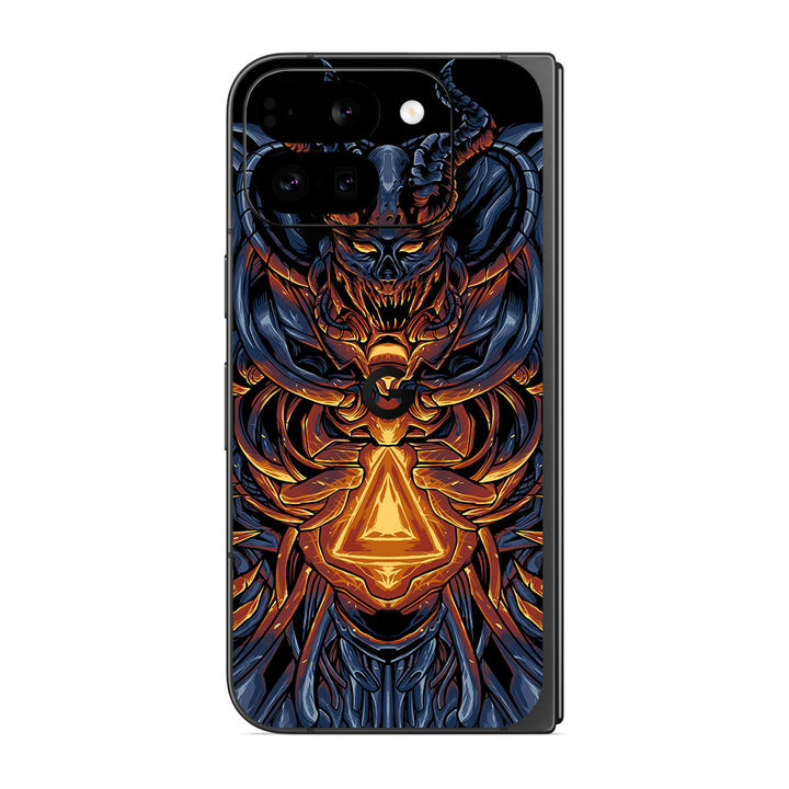 Pixel 9 Pro Fold Artist Series Skull Mecha Skin