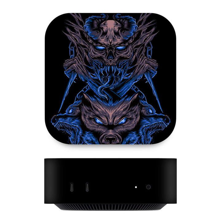 Mac Mini M4 Artist Series Skull Wolf Skin