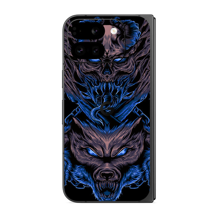 Pixel 9 Pro Fold Artist Series Skull Wolf Skin