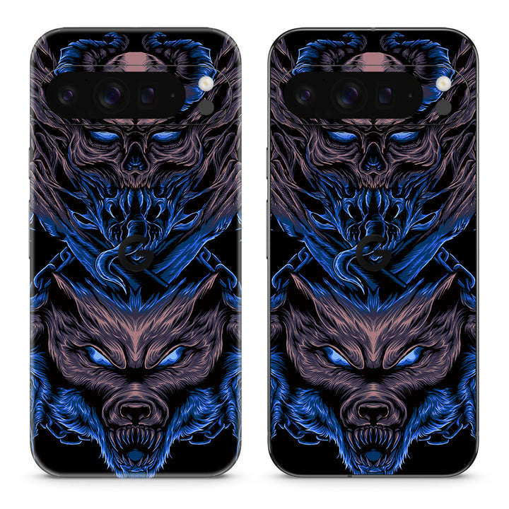 Pixel 9 Pro XL Artist Series Skull Wolf Skin