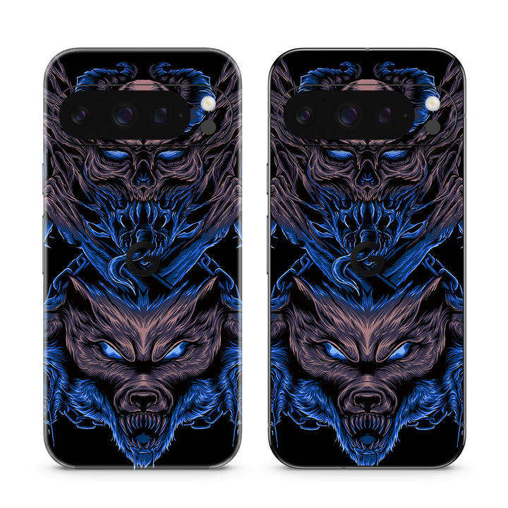 Pixel 9 Pro Artist Series Skull Wolf Skin