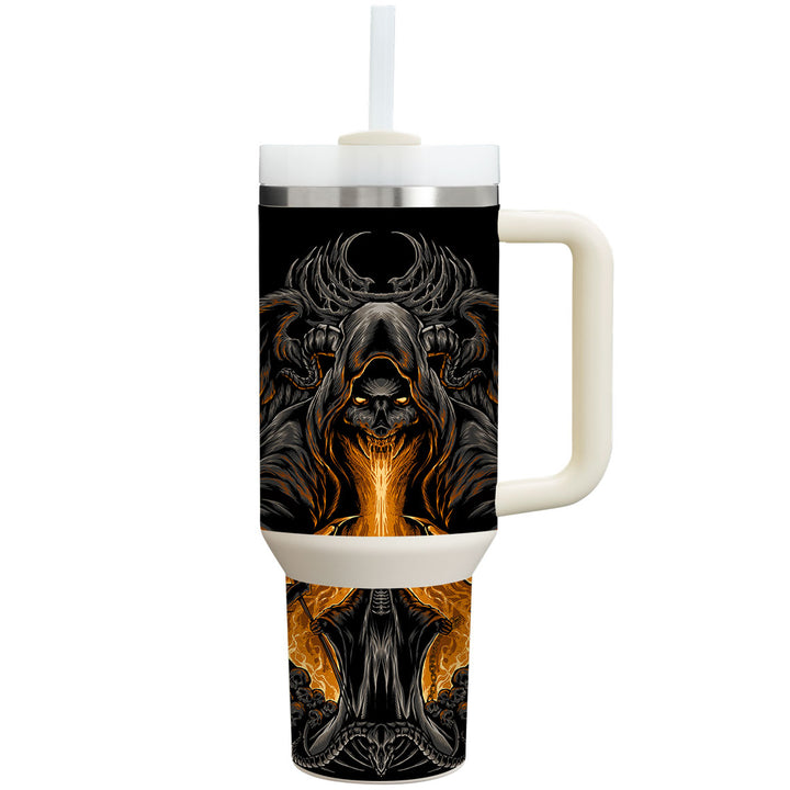 Stanley Personalized Tumbler Artist Series Witch Skull Skin