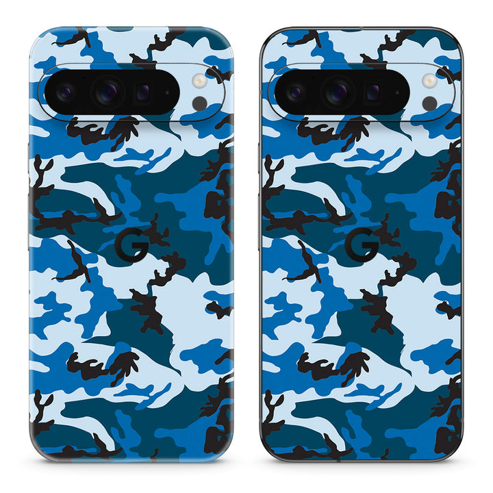 Pixel 9 Pro XL Camo Series Blue Skin