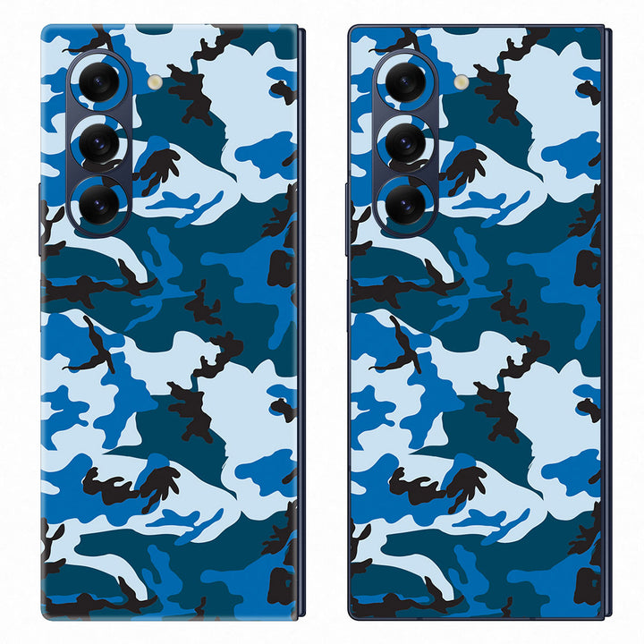 Galaxy Z Fold 6 Camo Series Blue Skin