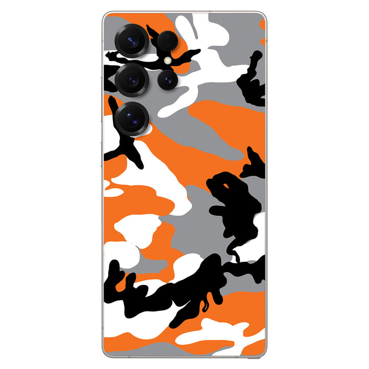 Galaxy S25 Ultra Camo Series Orange Skin