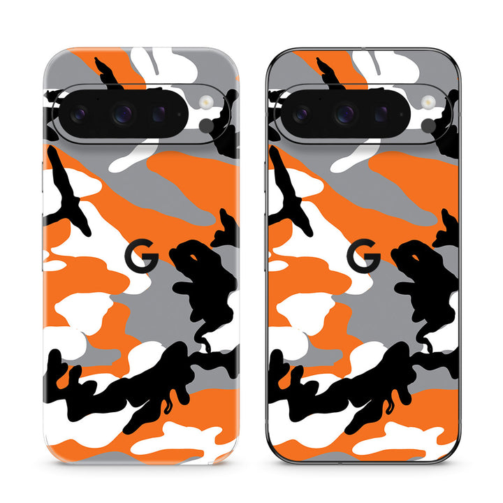 Pixel 9 Pro Camo Series Orange Skin