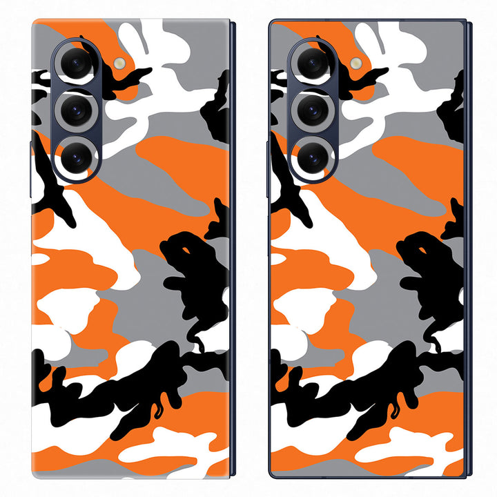 Galaxy Z Fold 6 Camo Series Orange Skin