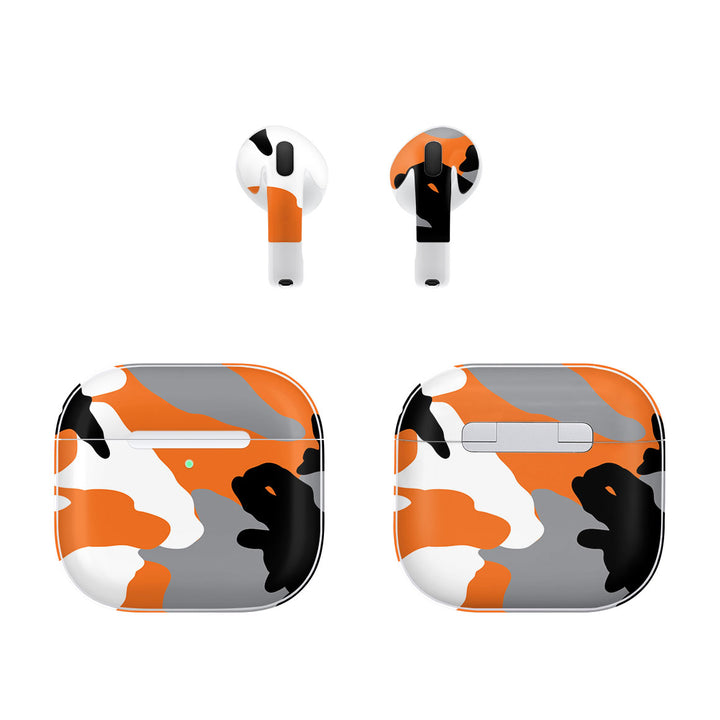 AirPods 4 Camo Series Orange Skin