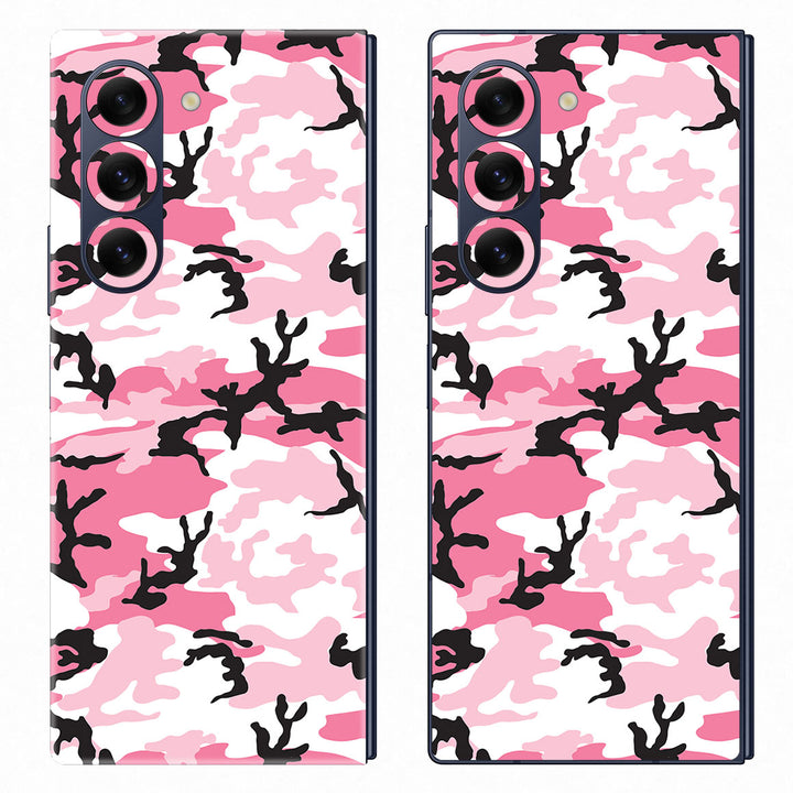 Galaxy Z Fold 6 Camo Series Pink Skin