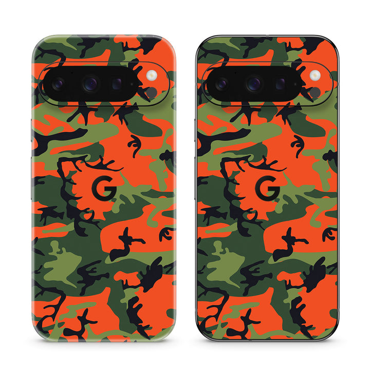 Pixel 9 Pro Camo Series Red Green Skin