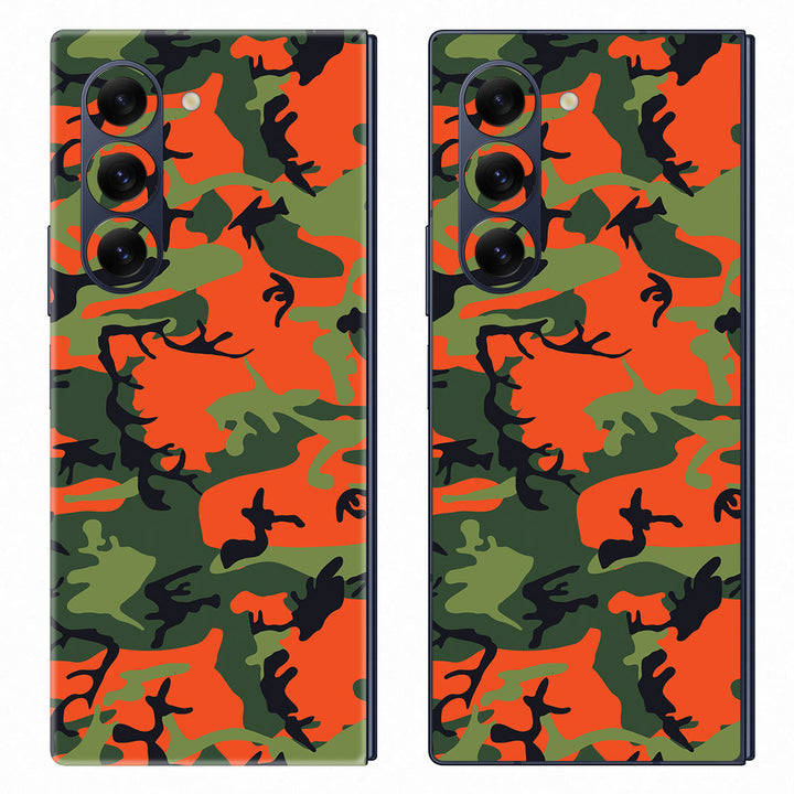 Galaxy Z Fold 6 Camo Series Red Green Skin