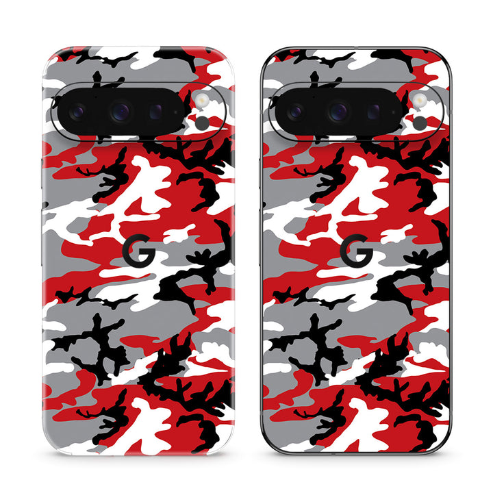 Pixel 9 Pro Camo Series Red Skin