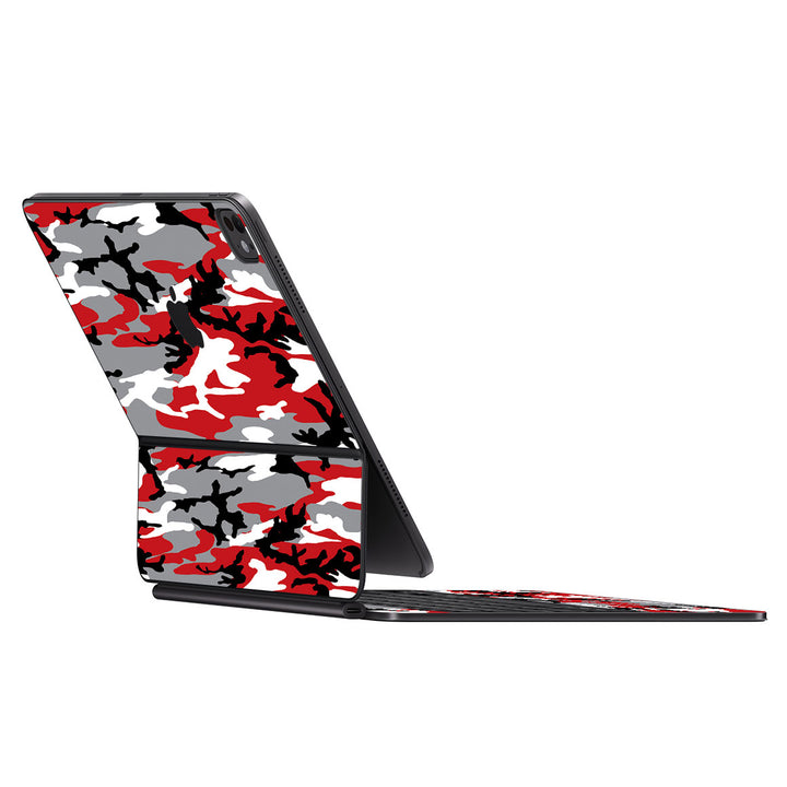 Magic Keyboard for iPad Pro 11" (M4) Camo Series Red Skin