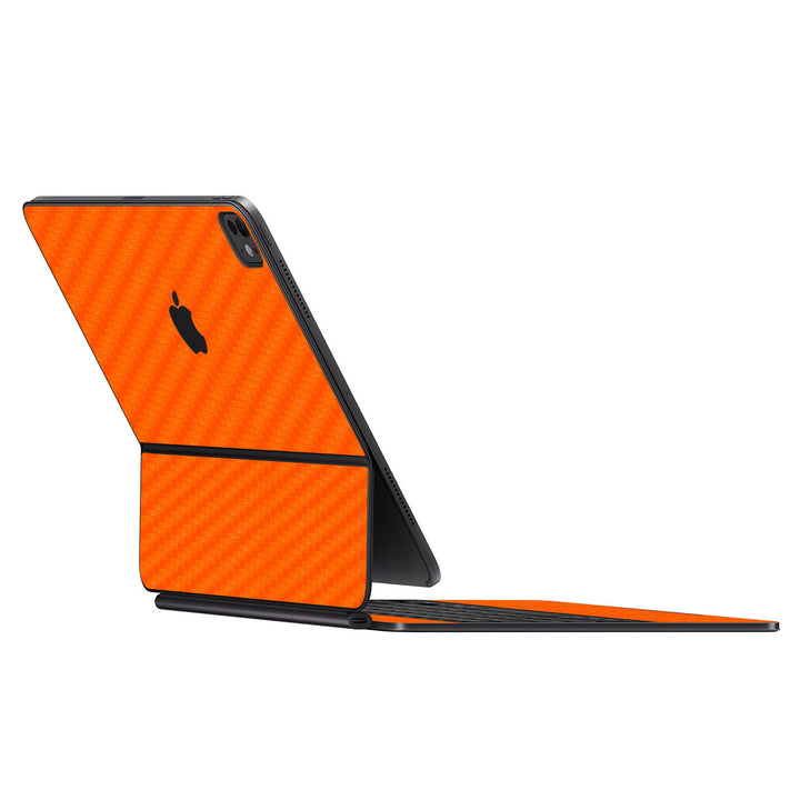 Magic Keyboard for iPad Pro 13" (M4) Carbon Series Orange Skin