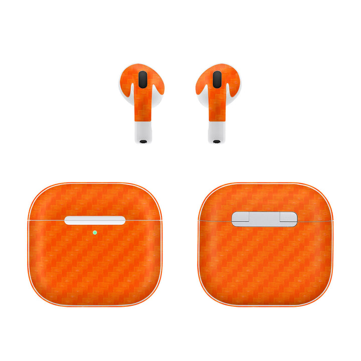 AirPods 4 Carbon Series Orange Skin