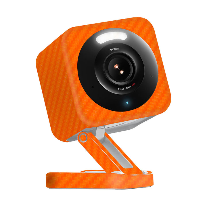 Wyze Cam v4 Carbon Series Orange Skin