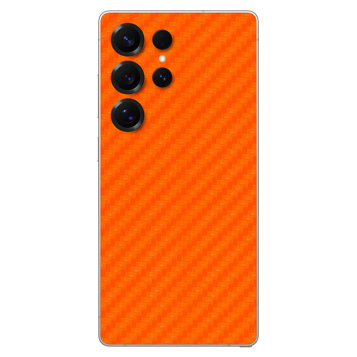 Galaxy S25 Ultra Carbon Series Orange Skin