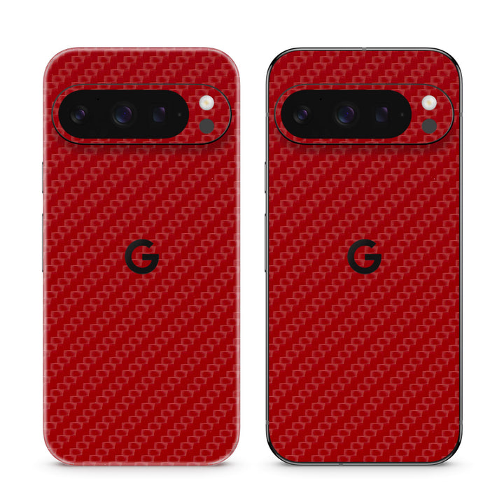 Pixel 9 Pro Carbon Series Red Skin