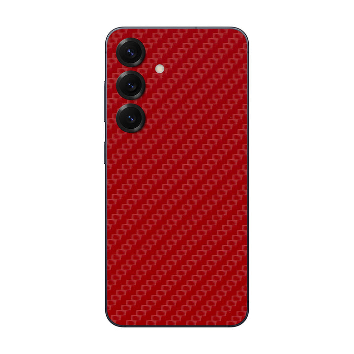 Galaxy S25 Carbon Series Red Skin