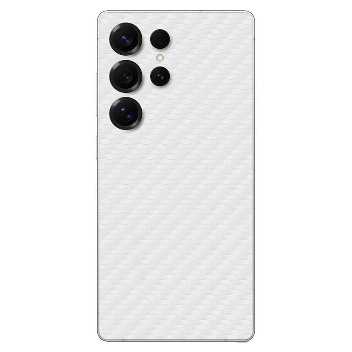 Galaxy S25 Ultra Carbon Series White Skin