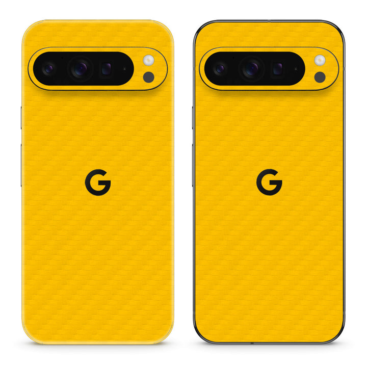 Pixel 9 Pro XL Carbon Series Yellow Skin