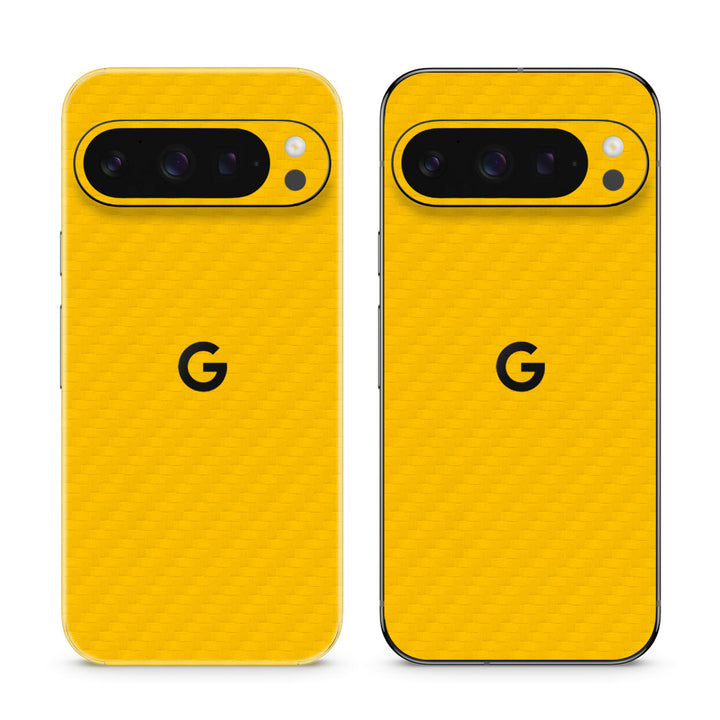 Pixel 9 Pro Carbon Series Yellow Skin