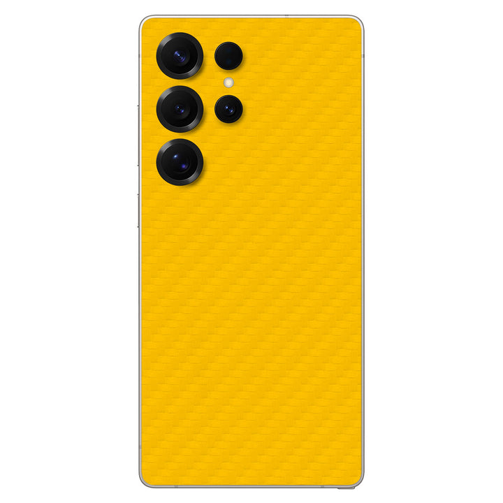 Galaxy S25 Ultra Carbon Series Yellow Skin