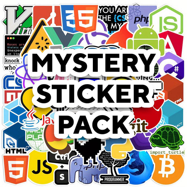 Computer Programming - Mystery Sticker Pack - 50pcs - Slickwraps