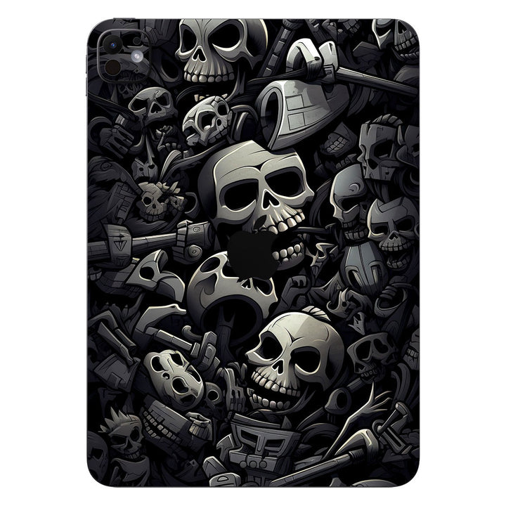 iPad Pro 11" M4 Designer Series Black Skulls Skin