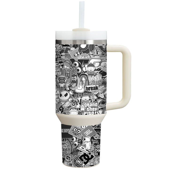 Stanley Personalized Tumbler Designer Series Monochrome StickerBomb Skin