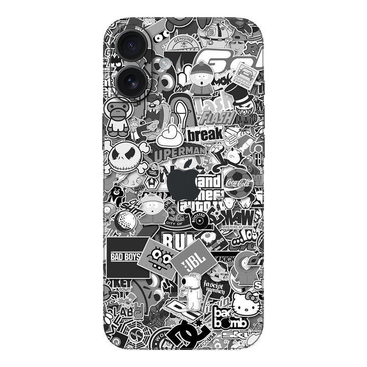 iPhone 16 Plus Designer Series Monochrome StickerBomb