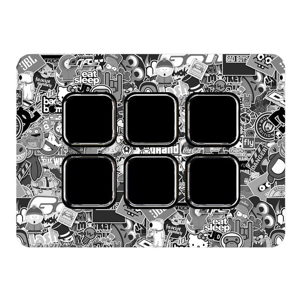 Elgato Stream Deck Mini Designer Series Monochrome StickerBomb Skin