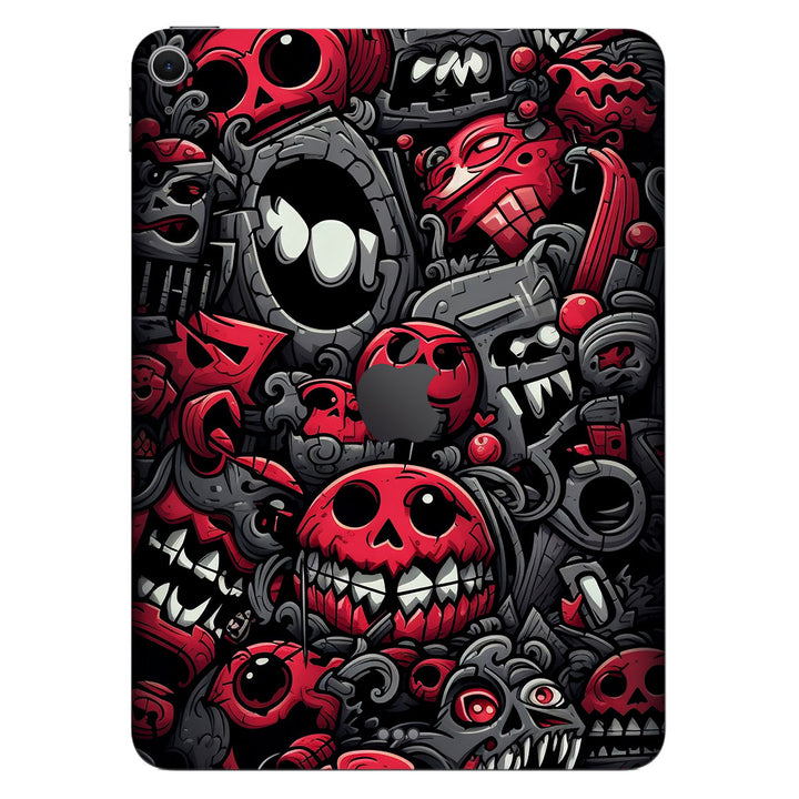 iPad Air 11" M2 Designer Series Red Skulls Skin