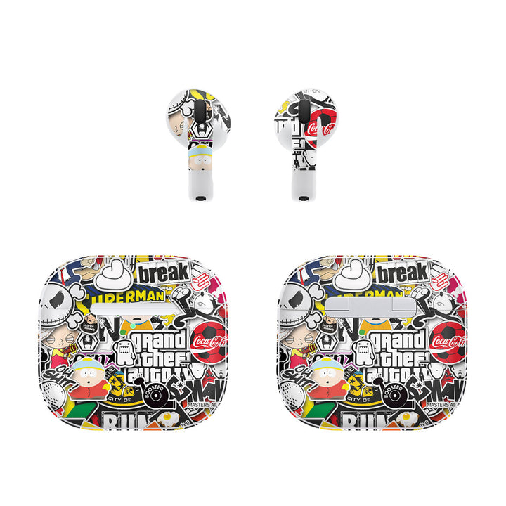 AirPods 4 Designer Series StickerBomb Skin