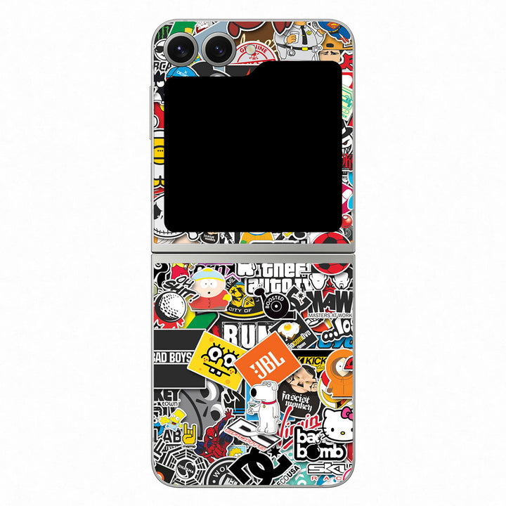 Galaxy Z Flip 6 Designer Series StickerBomb Skin