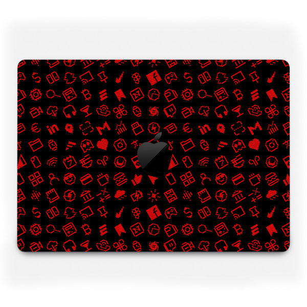 MacBook Pro 14" (2024, M4) Everything Series Black Red Skin