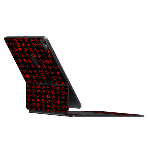 Magic Keyboard for iPad Pro 11" (M4) Everything Series Black Red Skin