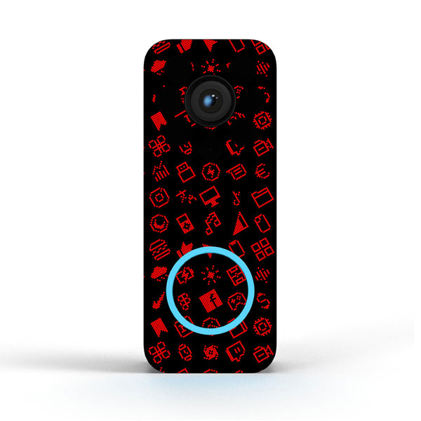 Wyze Video Doorbell v2 Everything Series Black Red Skin