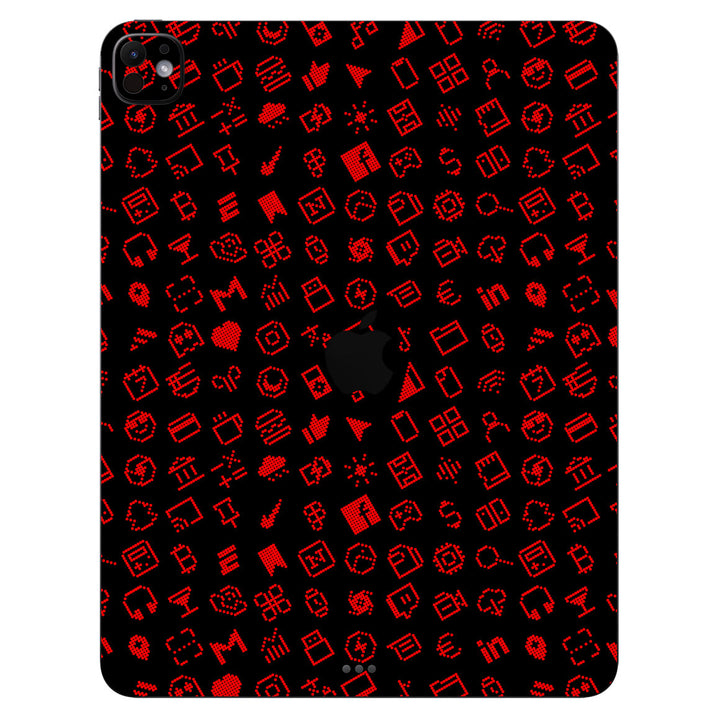 iPad Pro 13" M4 Everything Series Black Red Skin